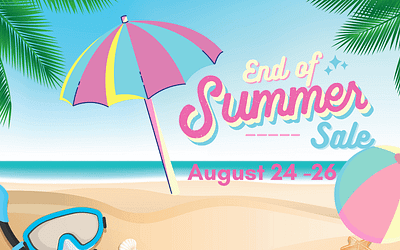 Annual End of Summer Sale August 24 – 26